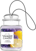 Yankee Candle Car Air Fresheners Hanging Car Jar Ultimate Lemon Lavender Scented Neutralizes Odors Up To 30 Days, Purple