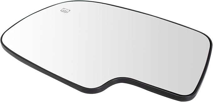TRQ Driver Side Mirror Glass Heated Without Turn Signal Without Auto Dim Compatible with 1999-2006 Cadillac Escalade ESV EXT 