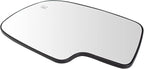 TRQ Driver Side Mirror Glass Heated Without Turn Signal Without Auto Dim Compatible with 1999-2006 Cadillac Escalade ESV EXT 