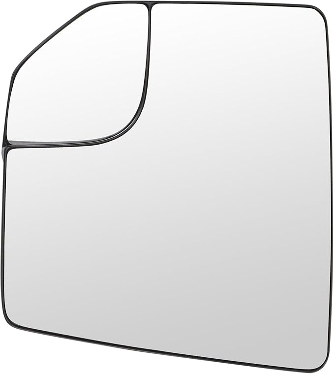TRQ Driver Side Mirror Glass Non Heated For Factory Equipped Mirrors Compatible with 2015-20 Ford F-150 Truck