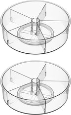 Lazy Susan Organizer Turntable Storage Container Rotating Organizer Spinning Organizer Bins SANNO Produce Saver Containers fo