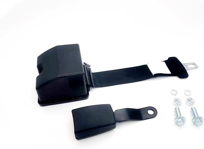 1Pcs Universal Forklift Seat Belt and Fits Tractor Mower Buggy Retractable Black 71 inch New