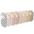 3 Sprouts Baby Closet Dividers 8-Piece Set Newborn to 2T - Double-Sided Organizer for Nursery Clothing Storage - Checkerboard