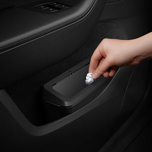 Spigen Door Pocket XL Car Trash Can [with Magnetic Lid] Waterproof Door Pocket Organizer 2025 2026 Tesla Model Y Juniper Premium & Performance Accessories - Driver Side Only
