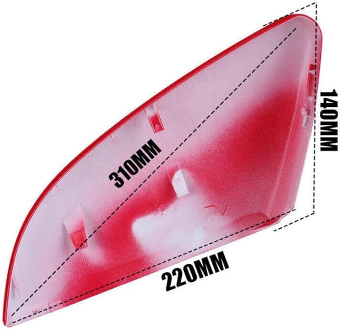 1 Pair Red Mirror Cap Cover For Honda Civic 2016 2017 2018 2019 2020 2021 Rearview Mirror Cap Replacement (Red Pair)