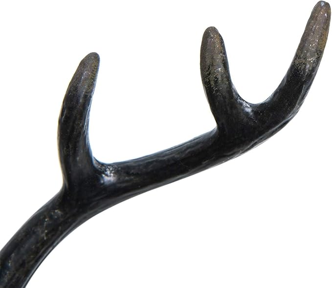 SOFFEE DESIGN Wall Mounted Metal Coat Hooks, Hanging Antler Shape Rack Hooks for Entryway, Bathroom, Bedroom, Retro Double Ho