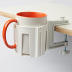 Original Large Desk Cup Holder Clamp – Cup-Holster, The Anti-Spill Cup Holder for Table, Office & Gaming – Multi-Directional 
