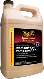 Meguiar’s Diamond Cut Compound 2.0 M8501, Low-Swirl Car Compound for High-Solids Paints, Safe and Effective on Glossy Paints, Features Low-Dusting, Low-Splatter Formula for Easy Clean-up, 1 Gal