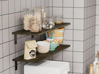Floating Shelf Board for Wall 5/8" – No Brackets – 36" L x 12" W x 0.6" T Ash Melamine Wood Floating Shelves for Bathroom, Ki