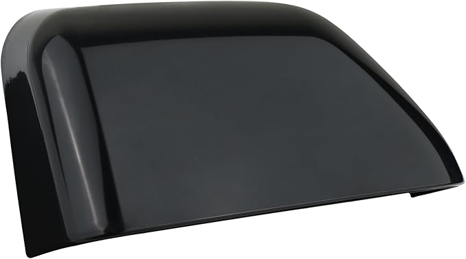 Black Paintable Tow Mirror Cover Cap | For 2017-2024 F250 F350 F450 F550 Super Duty Side by Side Accessories | LH Left Driver Side Exterior Plastic Rearview Top Half Door Mirror Cover