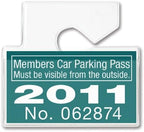 100 Clear Rigid Vinyl Horizontal Vehicle Hang Tag Parking Pass Holders by Specialist ID