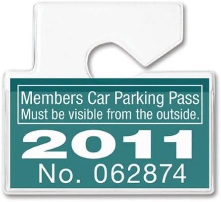 100 Clear Rigid Vinyl Horizontal Vehicle Hang Tag Parking Pass Holders by Specialist ID