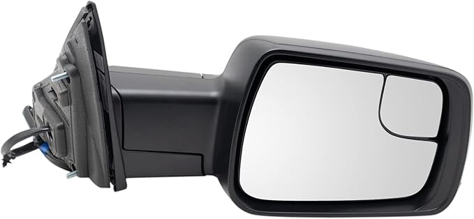 TRQ Driver and Passenger Side Mirror Set Power Heated Folding Blind Spot Indicator Textured Black Compatible with 2019-2022 R