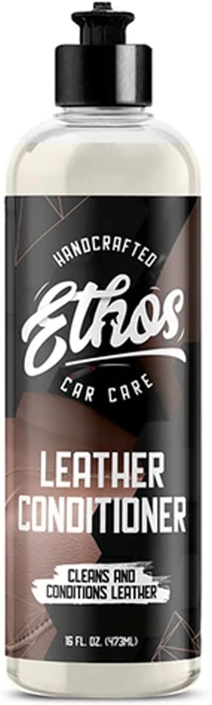 Ethos Car Leather Cleaner and Conditioner 16oz – Leather Seat Cleaner & Conditioner with UV Protection for Car Interior, Couc