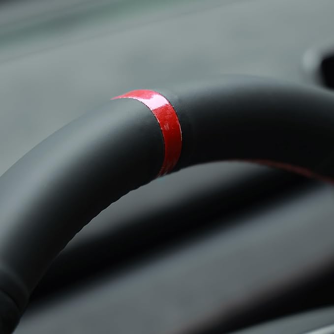 MEWANT DIY Stitching Steering Wheel Cover Wrap for Tesla Model 3 Highland 2023-2025/Model Y 2025 Highland for Tesla Model 3/Model Y Accessories