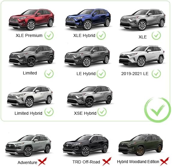 Autekcomma Roof Rack Cross Bars for Toyota RAV4 2019-2025 (Not Fit 2024 LE/Adventure/TRD Off-Road/Hybrid Woodland Edition). Anti-Theft Lock Mechanism Black Matte Aluminum Anti-Corrosion Crossbars