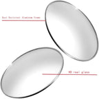 Blind Spot Mirror, Ampper 2" Round HD Glass Convex Aluminum Frame Wide Angle Rear View Mirror For All Universal Vehicles Car Suv (Pack Of 4)