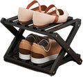 YYW Bamboo Shoe Rack for Entryway, Free Free Standing Shoe Racks Shelf Closet, Foldable Vertical Shoe Storage Organizer for L