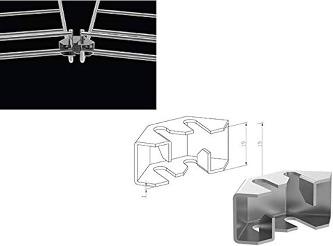 Kable Kontrol Fast Lock Splice – Splice Connection Hardware - Wire Mesh Tray Cable Management Rack Cable Basket, Zinc Plated 
