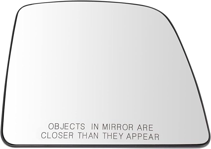 TRQ Passenger Side Heated Convex Mirror Glass Snap-On Compatible with 2014-2022 Ford Transit Connect FO1325167