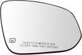 TRQ Passenger Side Heated Mirror Glass with Backing Plate Compatible with 2014-2019 Toyota Highlander TO1325125