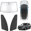 Karltys 3PCS Windshield Sun Shade for 2020-2024 2025 Ford Escape, Reflective Front and Side Window Sunshade Custom Fit Ford Escape, Foldable Sun Visor Protector Blocks Heat UV Rays