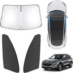 Karltys 3PCS Windshield Sun Shade for 2020-2024 2025 Ford Escape, Reflective Front and Side Window Sunshade Custom Fit Ford Escape, Foldable Sun Visor Protector Blocks Heat UV Rays