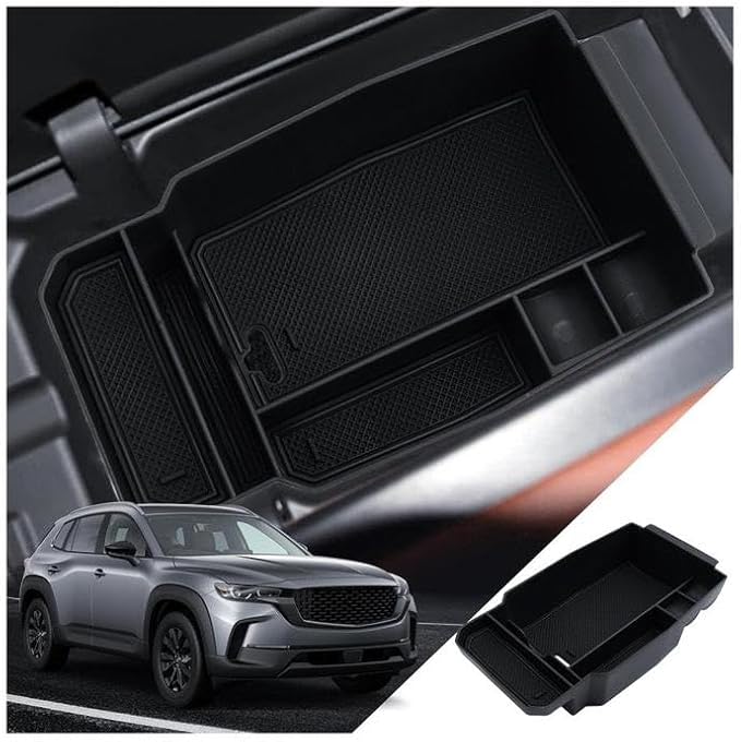 for CX-50 Center Console Organizer 2023 2024 2025 2026 Mazda CX50 Accessories Armrest Tray Middle Storage Box Insert Container Durable ABS Plastic