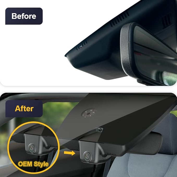 Fitcamx 4K Dash Cam Adapts for Hyundai Santa Cruz & Tucson 2022-2026 (Part NO#N9000), OEM Factory Look, UHD 2160P Video, Buil