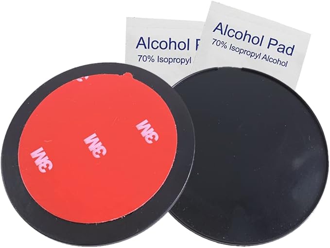 Randconcept - 70mm Adhesive Dashboard Pad Mounting Disk with Adhesive for Suction Cup Phone Mount & for Garmin GPS Suction Mount | 2.76" Wide Diameter 2 Pcs