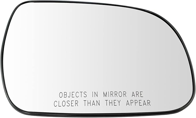 TRQ Passenger Side Mirror Glass Snap On Clear Plastic Compatible with 2005-2011 Toyota Tacoma TO1325113