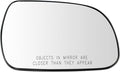 TRQ Passenger Side Mirror Glass Snap On Clear Plastic Compatible with 2005-2011 Toyota Tacoma TO1325113