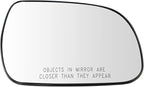 TRQ Passenger Side Mirror Glass Snap On Clear Plastic Compatible with 2005-2011 Toyota Tacoma TO1325113