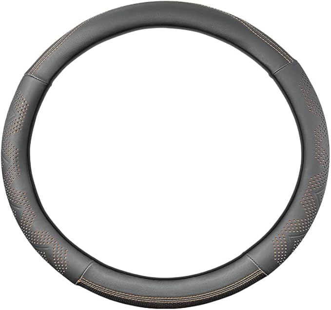 Custom-Fit for Subaru Steering Wheel Cover, Genuine Leather Steering Wheel Cover, Non-Slip, Breathable, for Subaru Accessories (Brown,for Subaru)