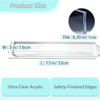 Yunguzi 2 PCS 13 Inch Acrylic Medicine Cabinet Shelves – Clear Replacement Cabinet Shelf for Bathroom, Kitchen, Living Room, 