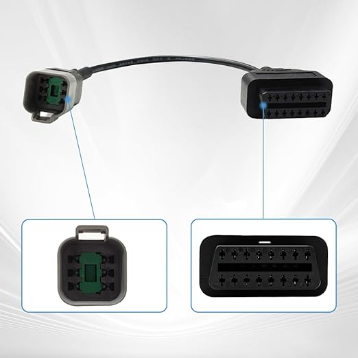 OBD2 Adapter Cable for Yanmar Diesel Vehicles 6 Pin OBD2 16Pin OBDII Car Diagnostic Connector Compatible with OBD II