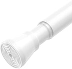 AIZESI Tension Curtain Rod for Windows 45 to 77 Inch, Adjustable Expandable Spring Curtain Rods No Drilling, Non Slip Curtain