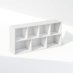 Furinno Reed Closet Organizers and Storage, 7-Cube Closet Organizer, Open Shelf Closet Storage, for Wardrobe, Bedroom, Living