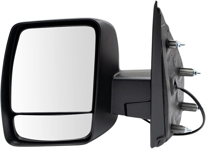 TRQ Driver and Passenger Side Mirror Assembly Set Power Heated Foldaway Textured Black Compatible with 12-21 Nissan NV1500 SV