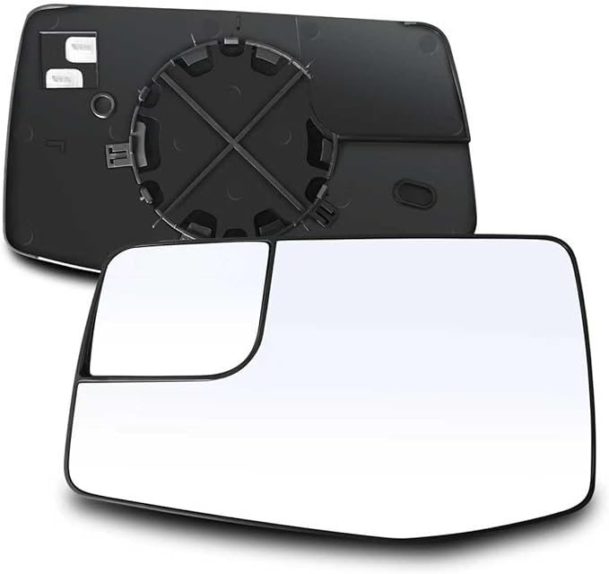 Driver Side Mirror Glass with Blind Spot Mirror - Compatible with Chevy & GMC Vehicles - Silverado 1500 2019-2024, Sierra 1500 2019-2024, with Heated, without Auto Dimming, Replace# 84309708