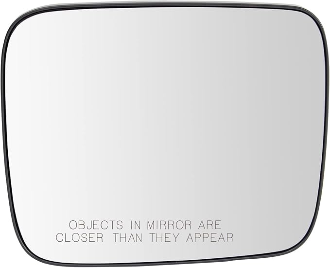 TRQ Passenger Side Heated Mirror Glass with Backing Plate Snap On Compatible with 2015-2018 Jeep Renegade