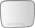 TRQ Passenger Side Heated Mirror Glass with Backing Plate Snap On Compatible with 2015-2018 Jeep Renegade