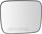 TRQ Passenger Side Heated Mirror Glass with Backing Plate Snap On Compatible with 2015-2018 Jeep Renegade