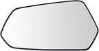 TRQ Driver Side Mirror Glass with Backing Plate Snap On Clear Compatible with 2010-2015 Chevrolet Camaro GM1324190