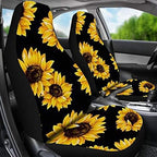 Car Front Seat Covers, Universal Sunflower PrintingCar Seat Protector Seat Cushion Full Cover Fit Most Car,Truck,SUV,Van (Sun