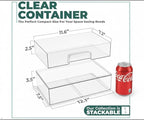 Sorbus Acrylic Storage Containers - 4 Pack, Stackable Storage Bins Set for Bathroom Organization - Clear Acrylic Drawer Organ