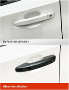 YINGTUU for Honda Accord 10th Gen 2018 2019 2020 2021 2022 Accessories Stickers Door Handle Cover Decals Carbon Fiber Pattern