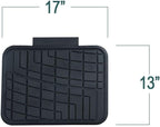 FH Group Premium Liners Tall Channel Trimmable All Weather Rubber Full Set Car Floor Mats (Black) w. Trimmable All-Season Cargo Liner (Black) - Universal Fit for Cars Trucks and SUVs