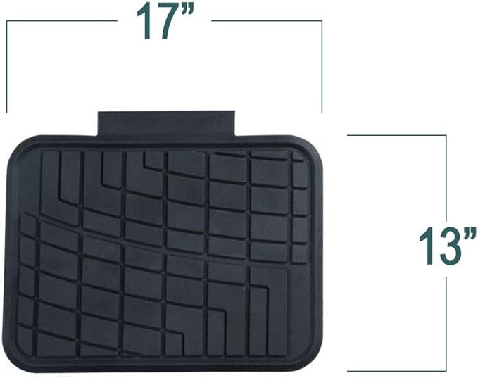 FH Group Automotive Floor Mats - Heavy-Duty Rubber Floor Mats for Cars, Universal Fit Full Set, Climaproof & Trimmable Floor Mats for Most Sedan, SUV, Truck, Black