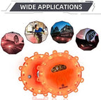 LED Road Flares 6Pack Roadside Emergency car kit Emergency Road Flares Kit with Magnetic Base for Vehicles & Boat | 9 Flash M